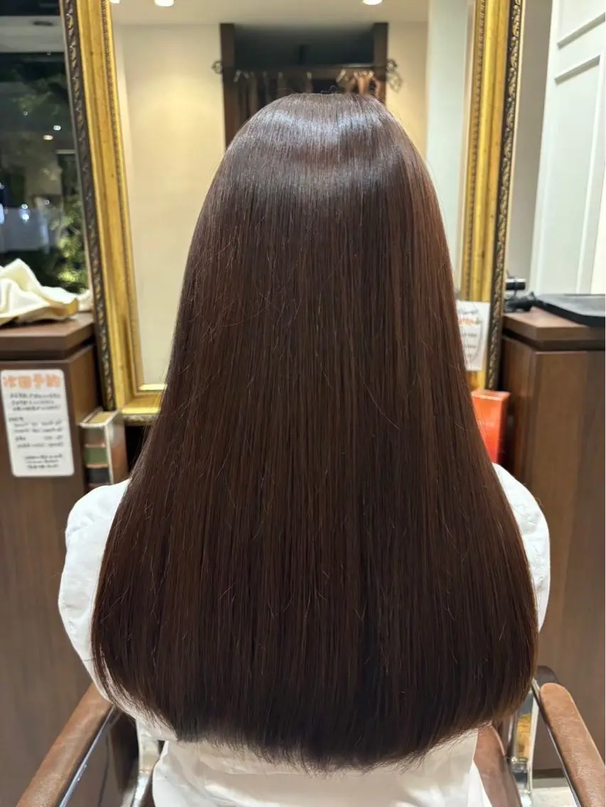 ロング 縮毛矯正 🫧ナチュラル矯正 /カラー🫧あやりのヘアスタイル