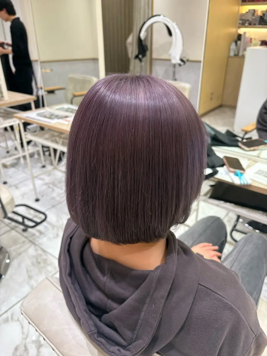 ミディアム ヘアカラー yurika🎀 透明感カラー🫧のヘアスタイル