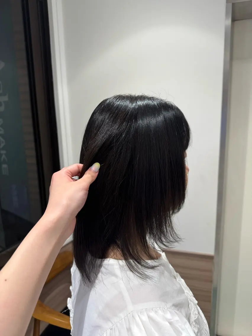ミディアム カラー ヘアカラー カットモデル募集 都立大学 奥寺のヘアスタイル
