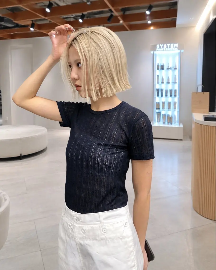 ショート カラー ヘアカラー トリートメント kakeru/ボブ レイヤー・パーマのヘアスタイル