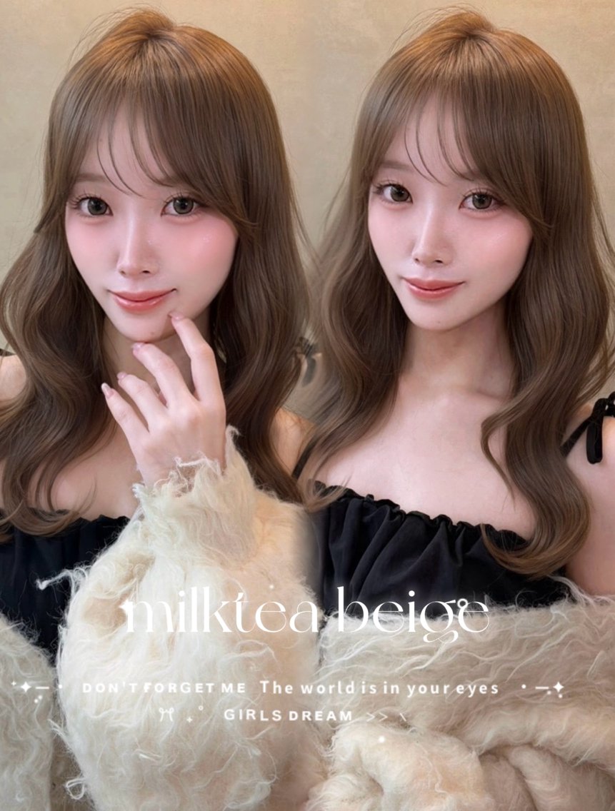 セミロング カラー ヘアカラー あみ/暗髪オリ ーブ特化🍃髪質改善のヘアスタイル