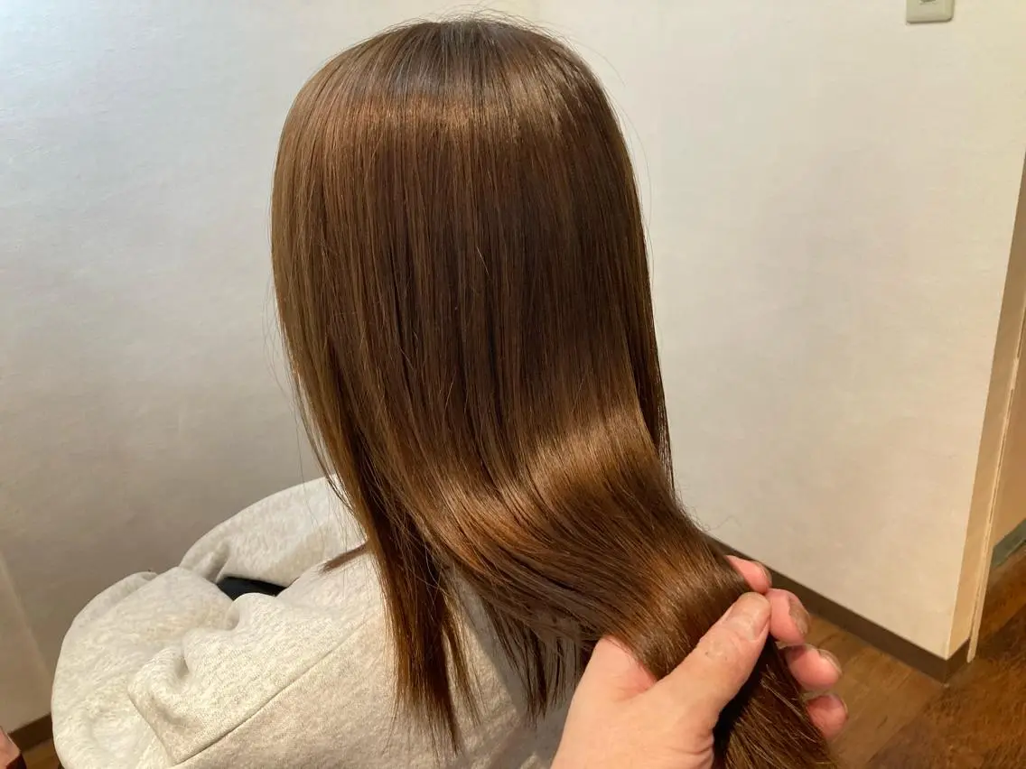 ロング カラー 縮毛矯正&髪質改善 ⭐️OGUのヘアスタイル