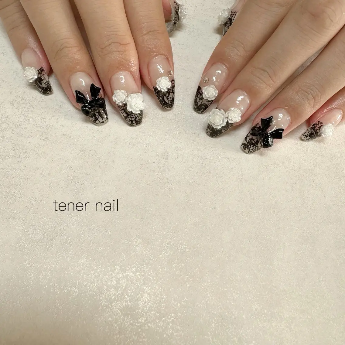 ネイル レース ハンドネイル テネルネイル tener nailのネイルデザイン