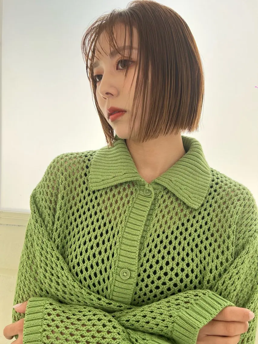 ミディアム カラー カット ヘアカラー 西川 竜誠のヘアスタイル