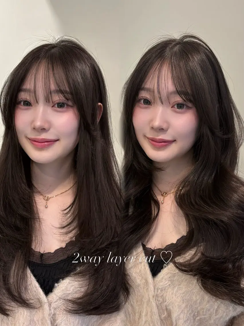 ロング カット ヘアカラー 透明感カラー アオイのヘアスタイル