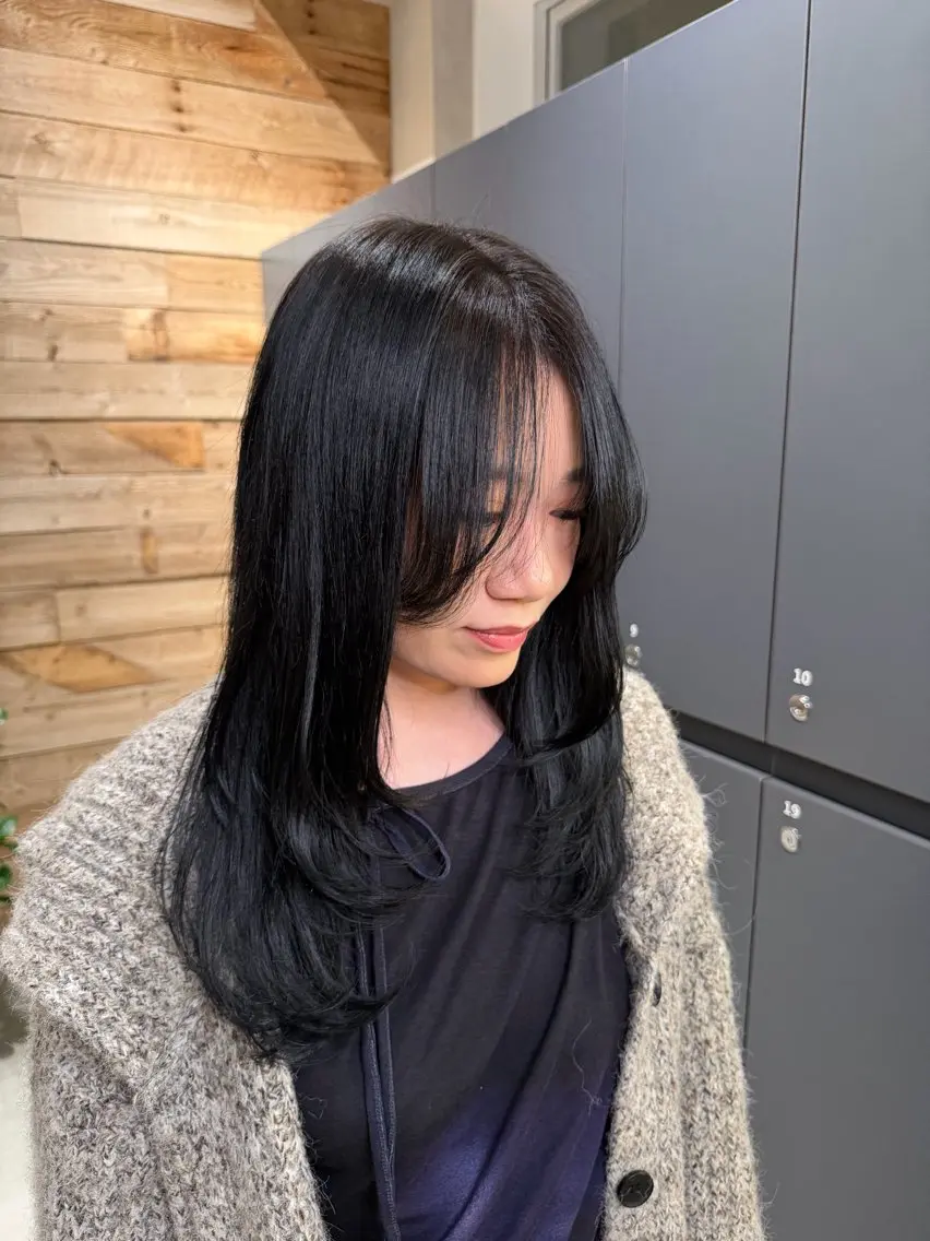 ロング レイヤーカット カット ヘッドスパ 🇺🇸ハイライト特 化美容師🇺🇸漆沢のヘアスタイル