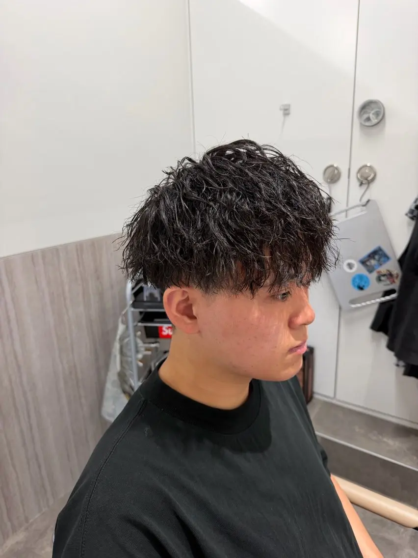 パーマ メンズ カット パーマ ヘアセット 個室サロンKAITO メンズ特化美容師のヘアスタイル