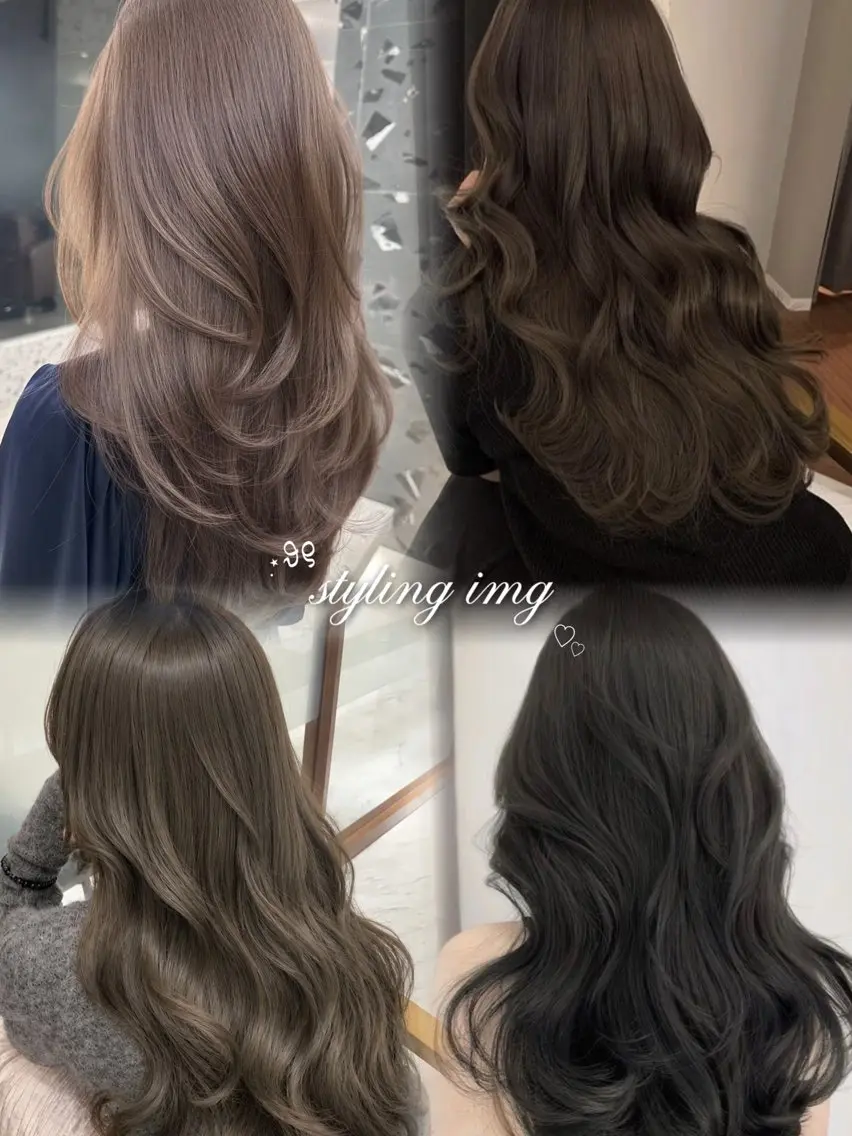 ロング 韓国風ヘア 韓国ハイレイヤー 透明感カラー/くれはのヘアスタイル