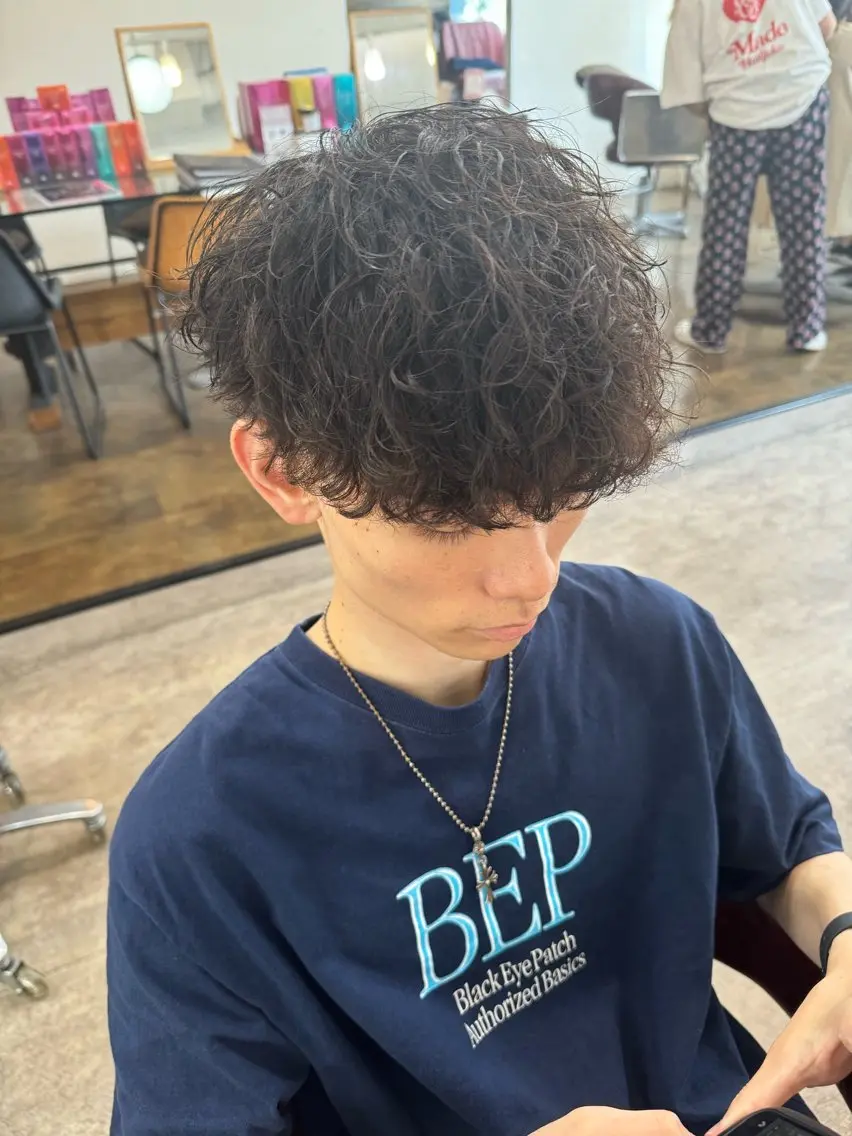 ショート パーマ メンズ カット パーマ トリートメント ヘアセット メンズ特化パーマ 美容師/小泉賢徒のヘアスタイル