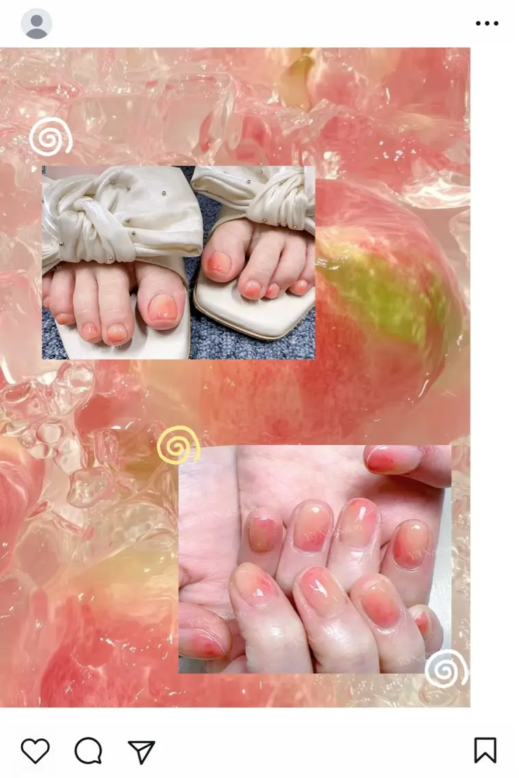 ネイル フットネイル オフィスネイル ピンク フットネイル Y3 NailSalonのネイルデザイン