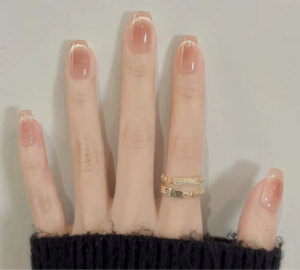 ネイル アートネイル オーロラネイル チークネイル フレンチネイル ガラスフレンチ ハンドネイル 🎀🎀YooLi Nail Salonのネイルデザイン