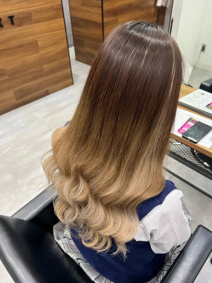 ロング カラー シールエクステ グラデーションカラー インナーカラー エクステ ショート/ウルフ カットモデル募集のヘアスタイル