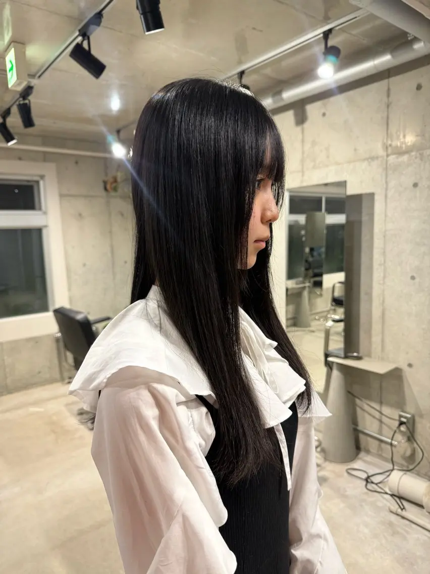 ロング 縮毛矯正 縮毛矯正 渋谷/透明感カラー 🫧【あまね】のヘアスタイル