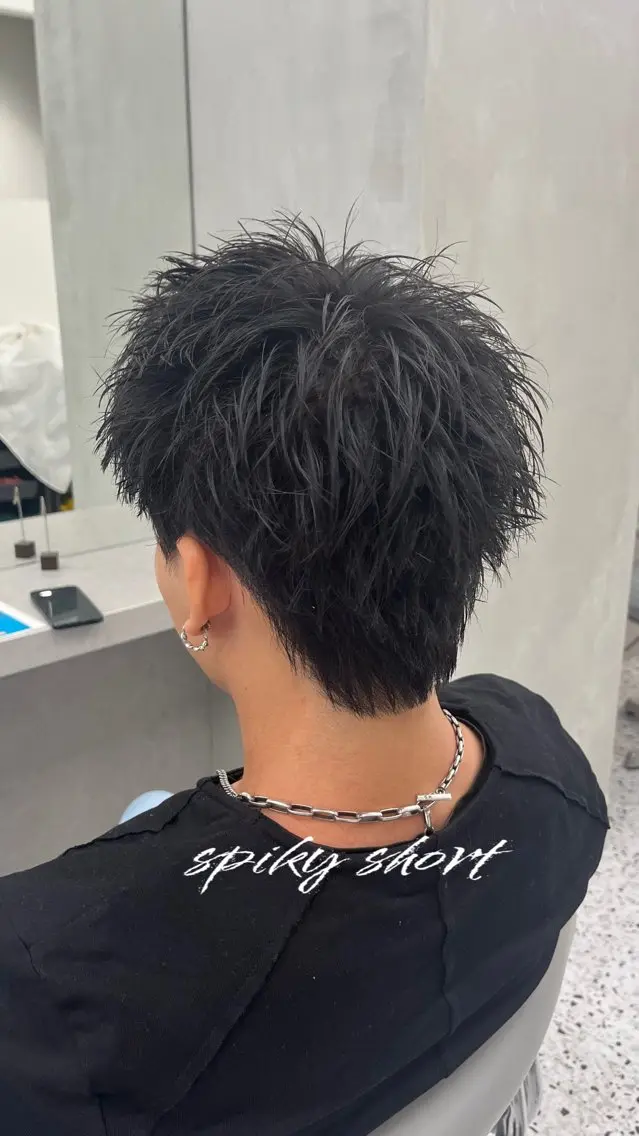ショート メンズ スパイキーショート ショートヘア そら/Ace栄 スパイキー/パーマのヘアスタイル