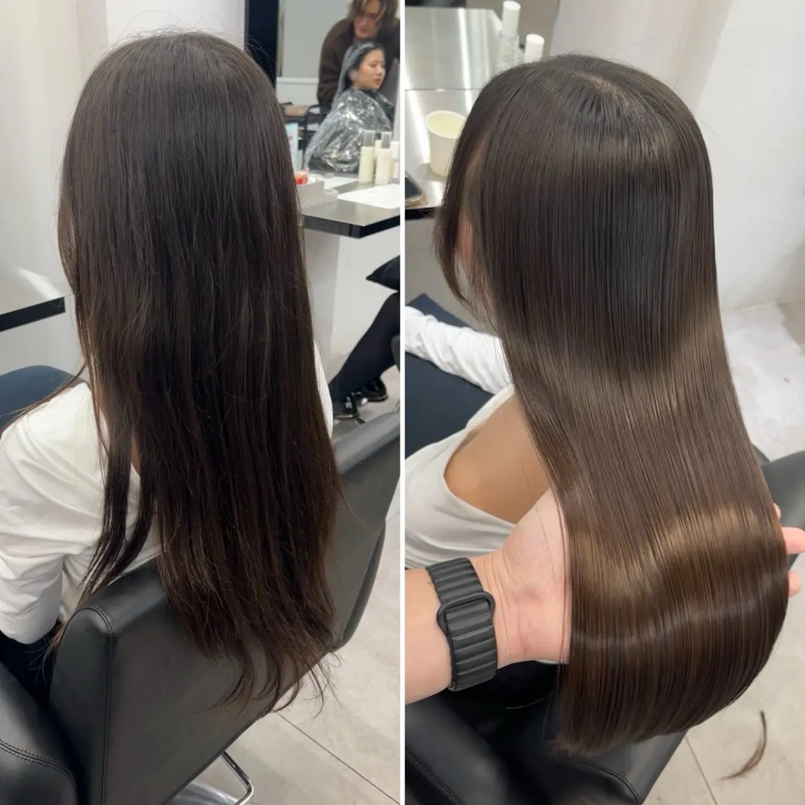 ロング カット ヘアカラー 縮毛矯正 トリートメント 髪質改善/縮毛矯正 梅田茶屋町/西尾祐作のヘアスタイル