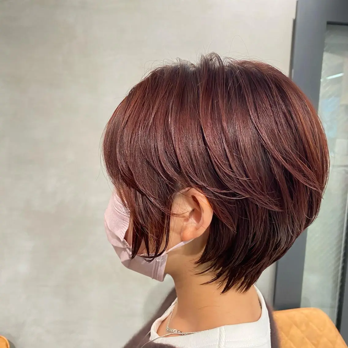 ショート カラー ヘアカラー トリートメント 【髪質改善】 梅田　聡のヘアスタイル