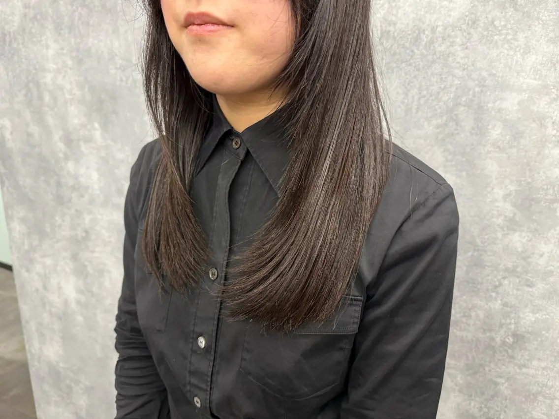 ロング 顔周りカット レイヤーカット 郷原 奈々のヘアスタイル