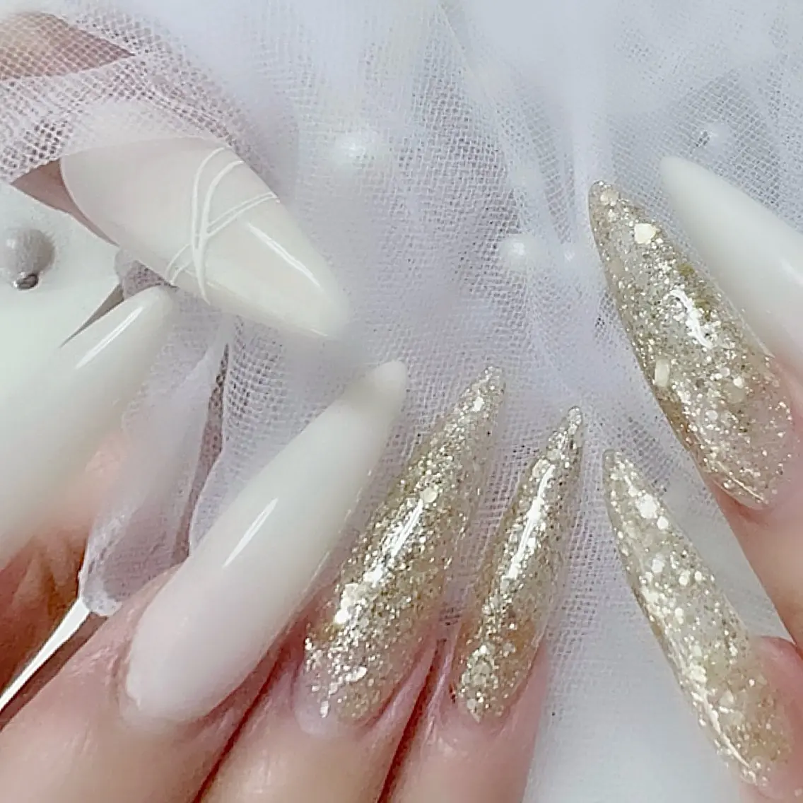 ネイル ジェルネイル ハート ホログラムネイル 韓国ネイル ニュアンスネイル 🩵池袋heart nail🩵のネイルデザイン