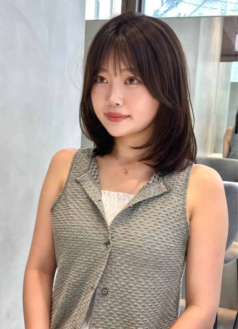 ミディアム ヘアアレンジ カット トリートメント 髪質改善/透明感 カラー/吉田光佑のヘアスタイル