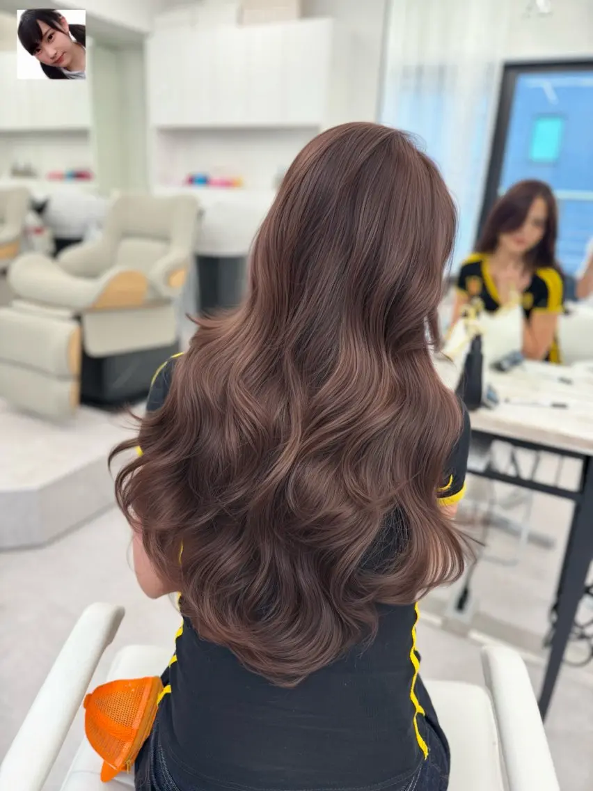 ロング カラー カット トリートメント 顔まわりの神様✨ 透明感カラー藤嶋秀幸のヘアスタイル