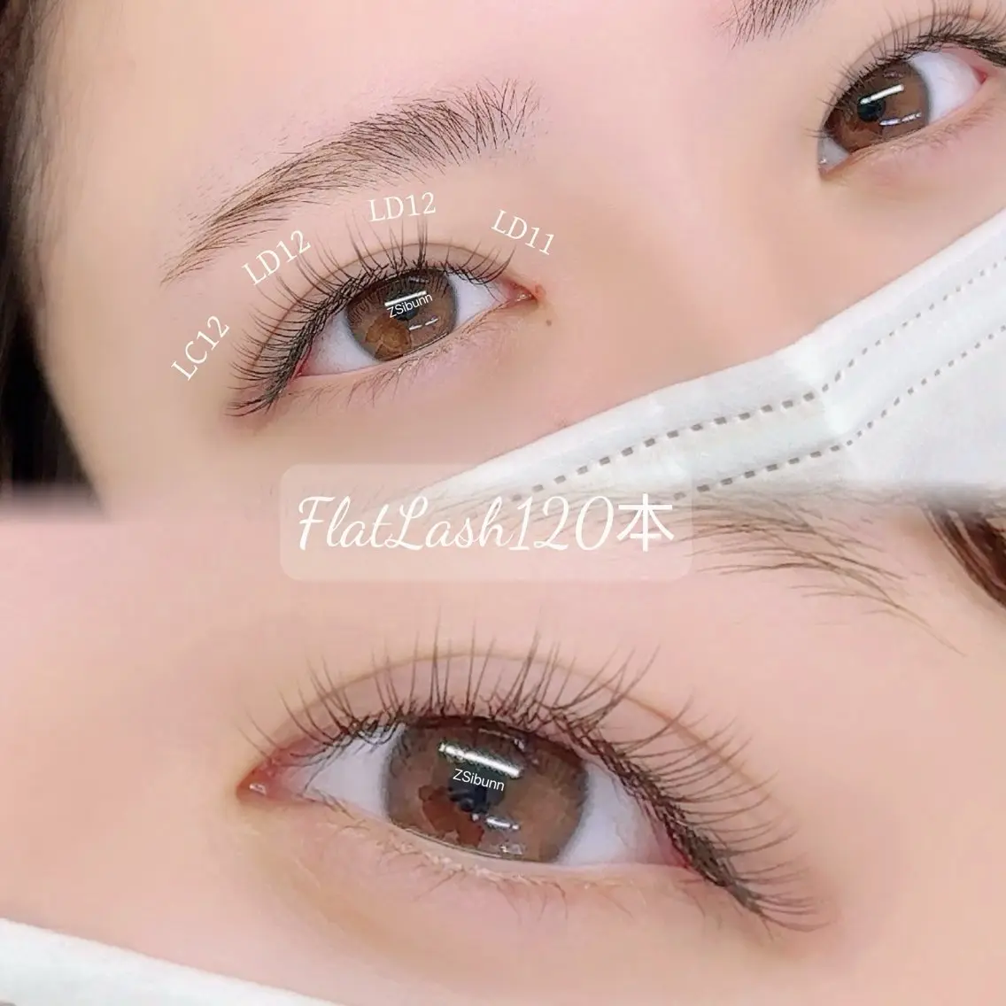 マツエク・マツパ Dカール フラットラッシュ Z·Sunny Eyelashのマツエク・マツパデザイン
