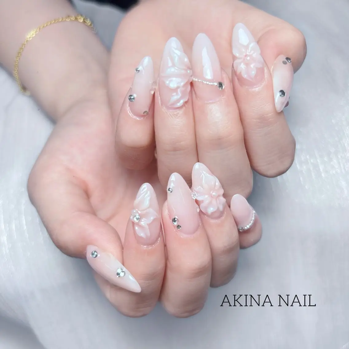 セミロング ハンドネイル Akina Nail 亀戸のネイルデザイン