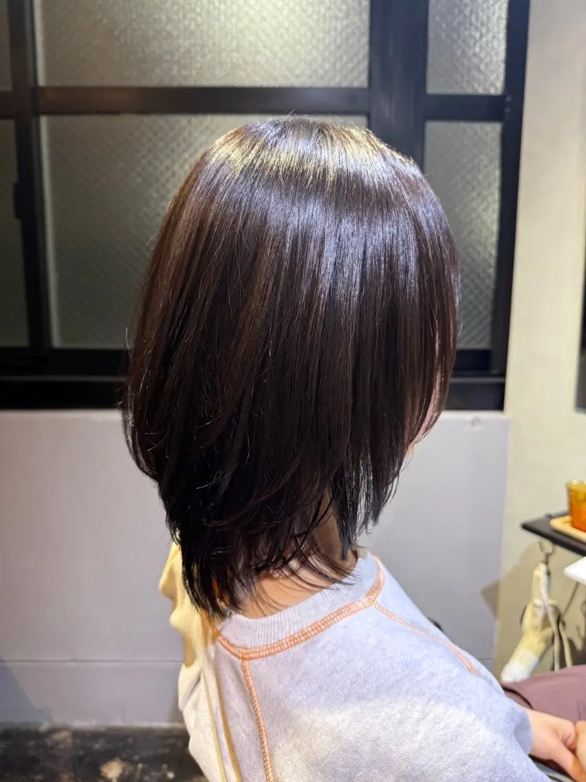 ミディアム カット ヘッドスパ 透明感カラー/パーマ 🌀アオノのヘアスタイル