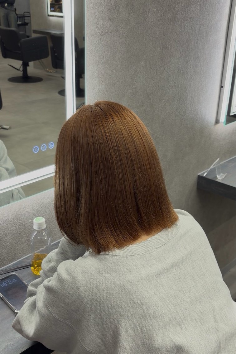 カラー オレンジ ヘアカラー トリートメント EIGHT Haruka🎀のヘアスタイル