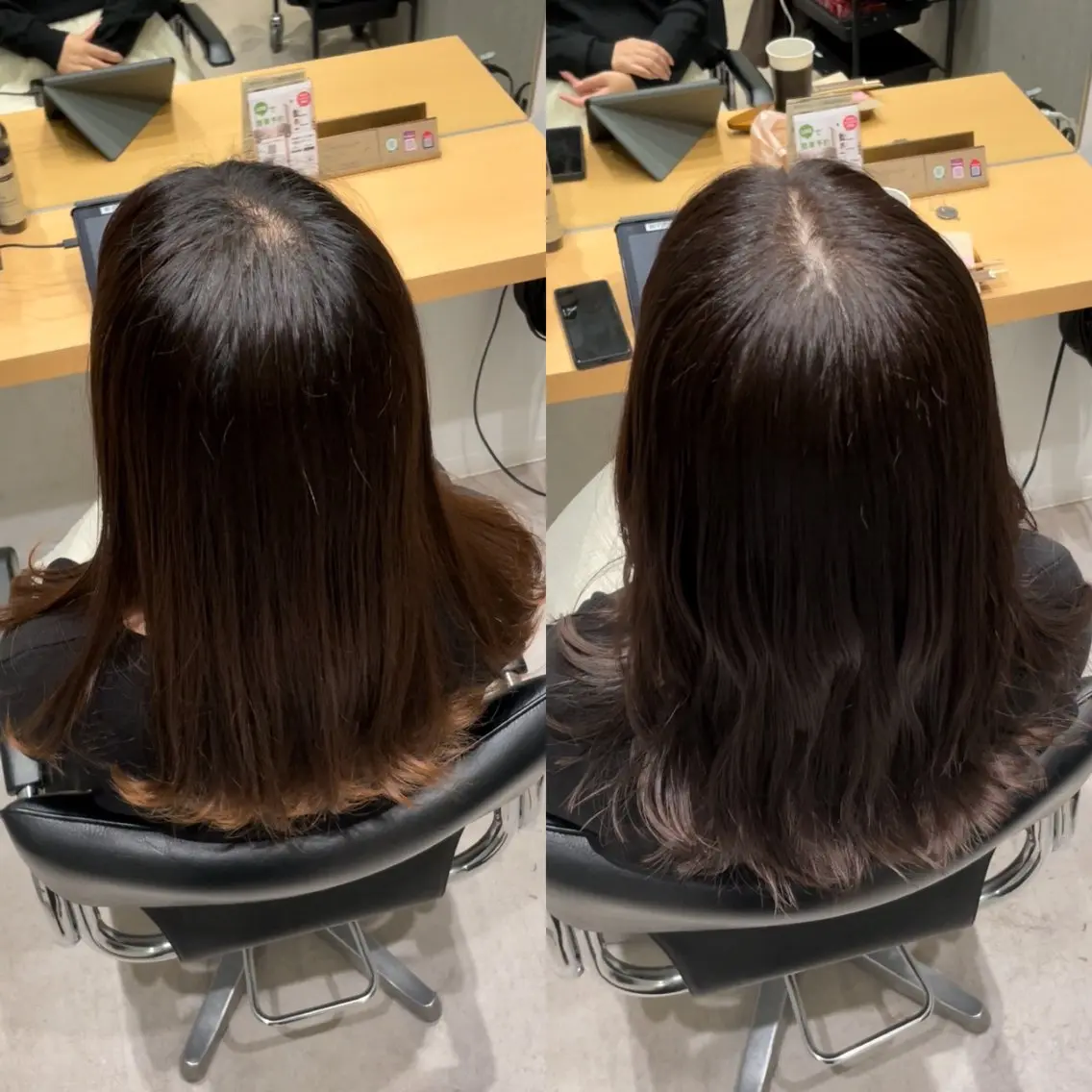 ミディアム カラー ケアカラー トリートメント 髪質改善ヘアケア 艶髪特化/上田のヘアスタイル