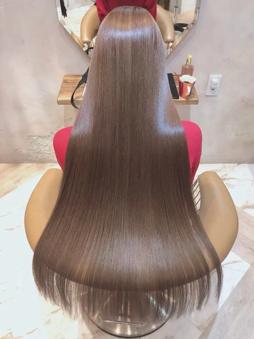 🙆♀️一日で完結🙆♀️【💟縮毛矯正+カラー+カット+Steamトリートメント💟】口コミ投稿で+超音波アイロンの写真