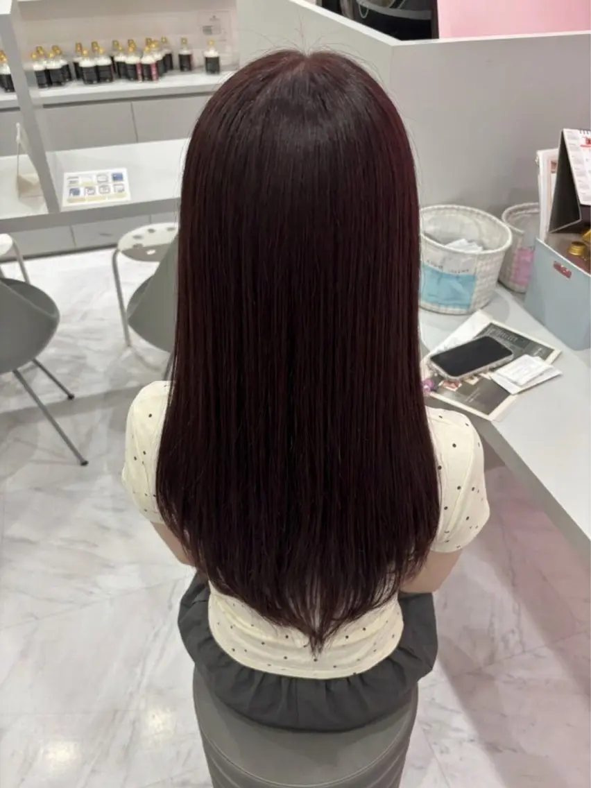 ロング 縮毛矯正 縮毛矯正 Bianca伊勢崎 山崎南乃のヘアスタイル