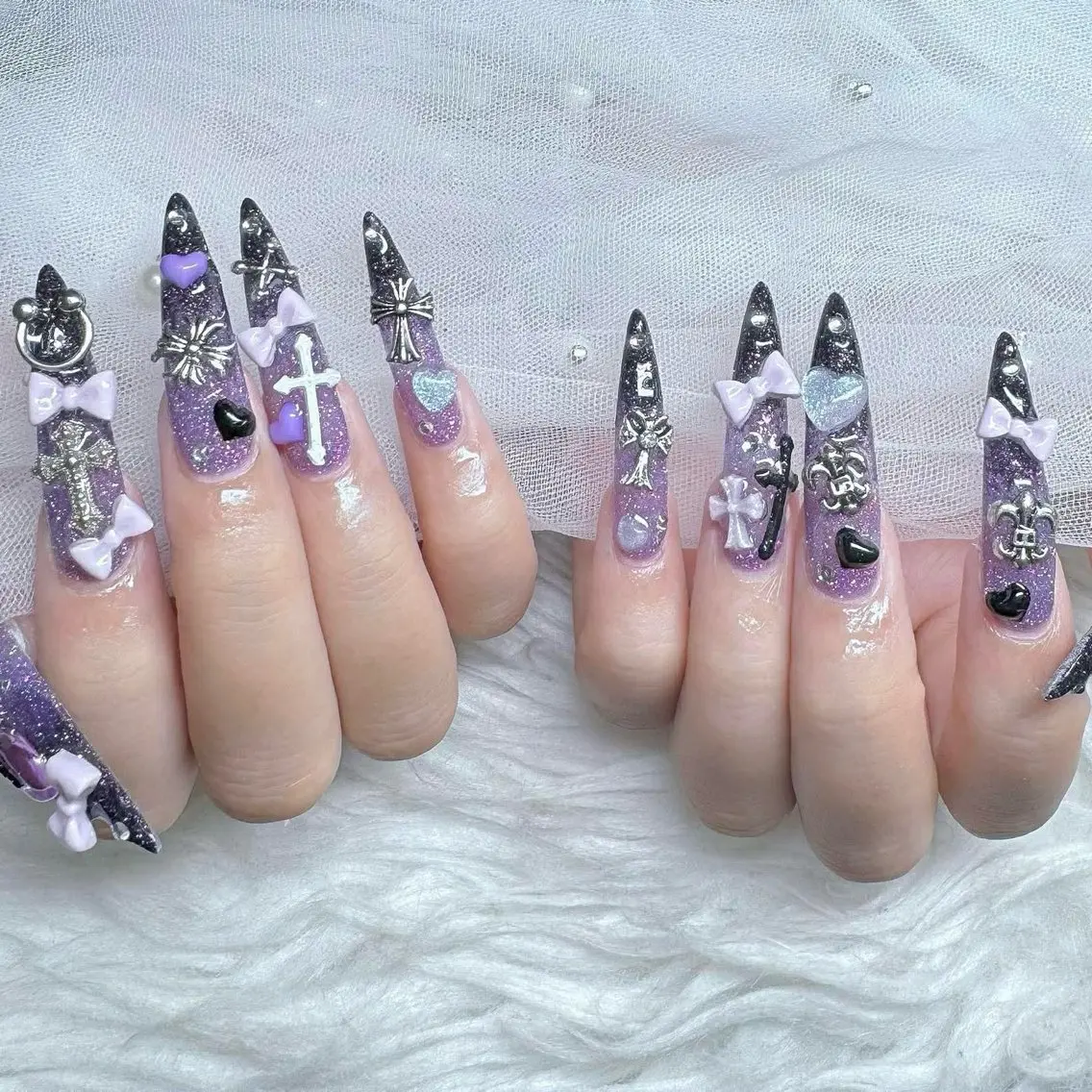 ネイル フットネイル フレンチネイル グラデーション 韓国ネイル ロングネイル ハンドネイル Hani Nail Salonのネイルデザイン