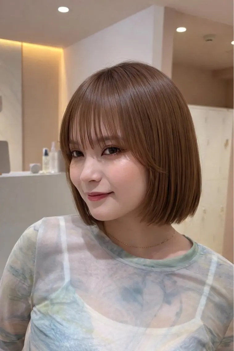 ミディアム 似合わせno.1💎 韓国ヘア特化まなかのヘアスタイル
