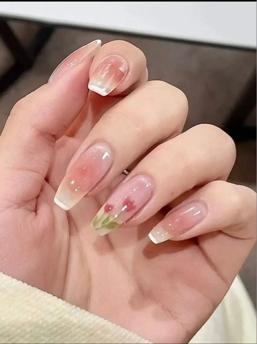 ネイル 韓国ネイル 持ち込み ニュアンスネイル ネイルチップ ハンドネイル RINN ANA.CHUOのネイルデザイン