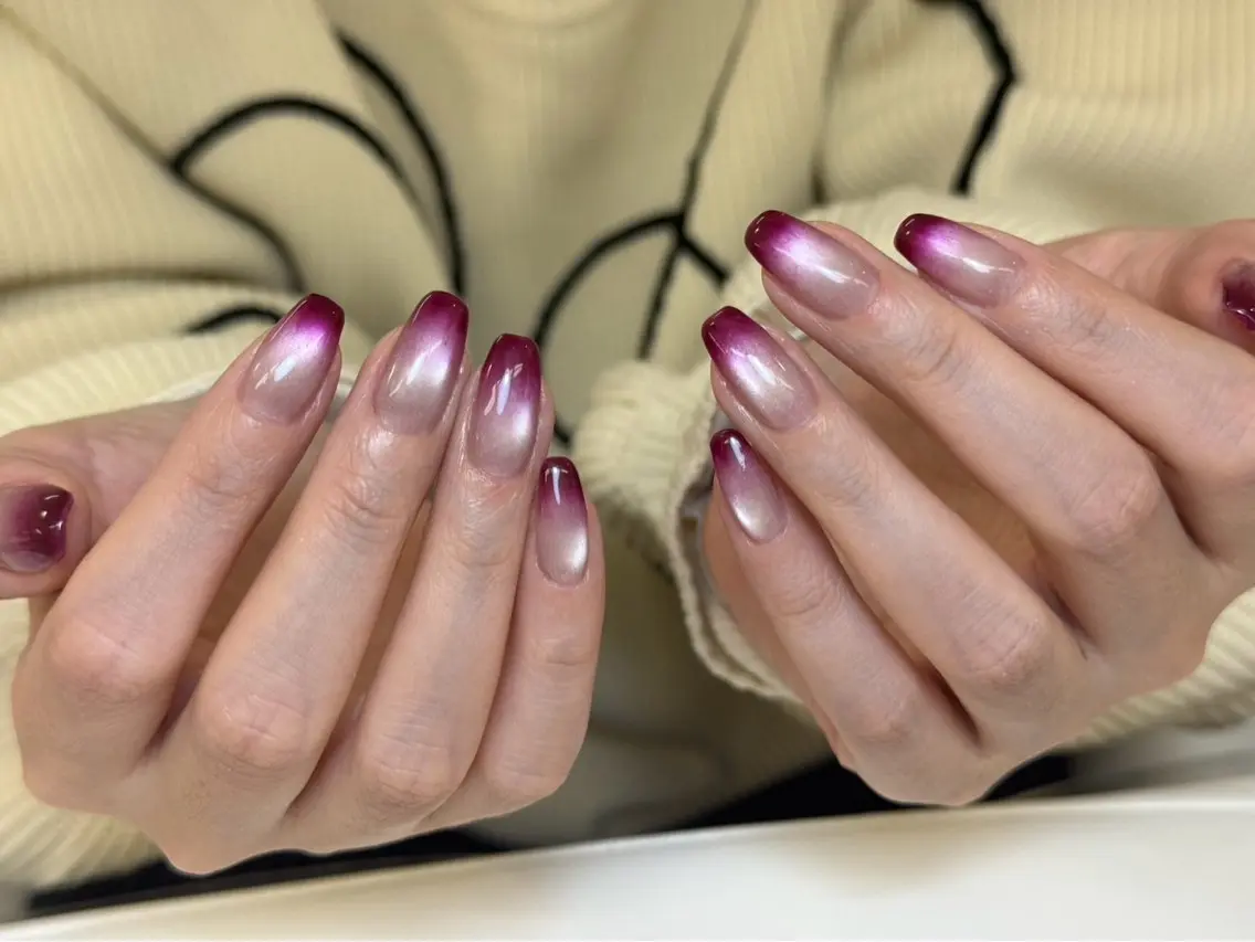 ネイル チークネイル フラッシュネイル フレンチネイル 韓国ネイル マグネットネイル ハンドネイル LINEA.nail 代官山のネイルデザイン