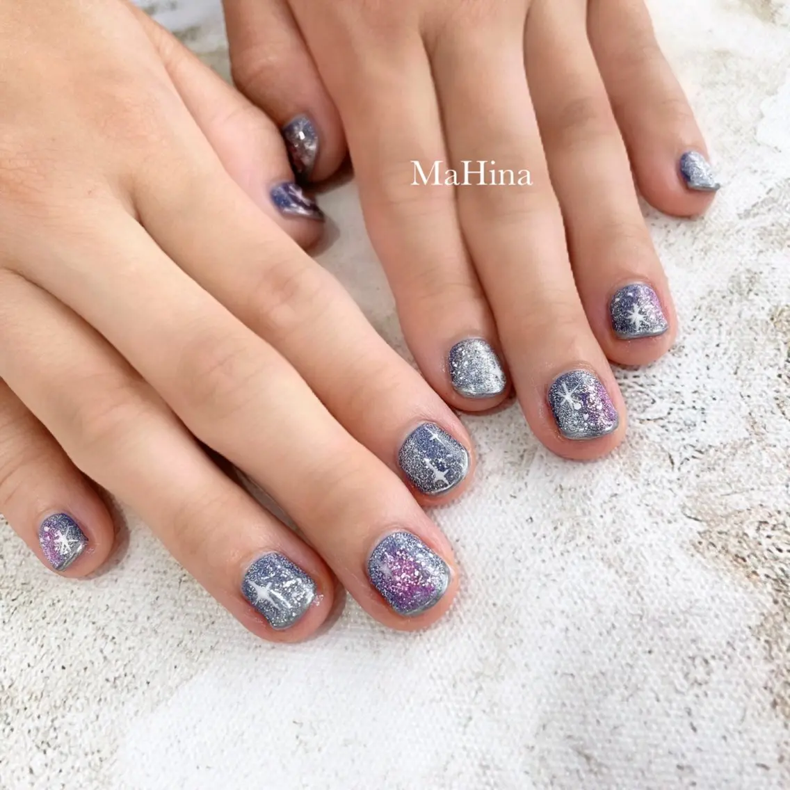 ネイル ジェルネイル マグネットネイル ハンドネイル Le Vernis MaHina・まひなのネイルデザイン