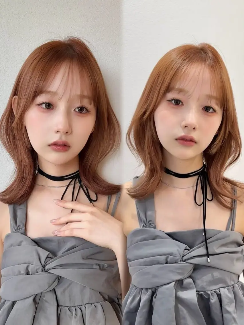 ミディアム カラー ヘアアレンジ ボブレイヤー ブリーチ ボブ レイヤーカット 似合わせカラー× ウルフカット/ホマレのヘアスタイル