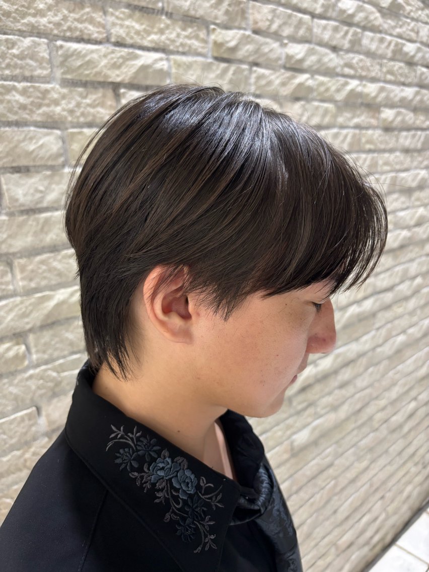 ミディアム メンズ カット 【メンズ特化】セン ターパート/保坂太一のヘアスタイル