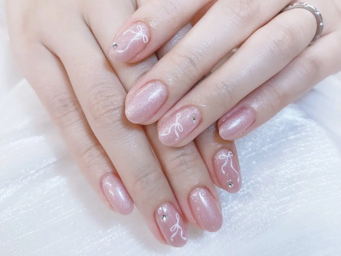 ネイル チークネイル 成人式 フレンチネイル グラデーション 氷ネイル・うるうるネイル ハンドネイル DUO   MI nail salonのネイルデザイン