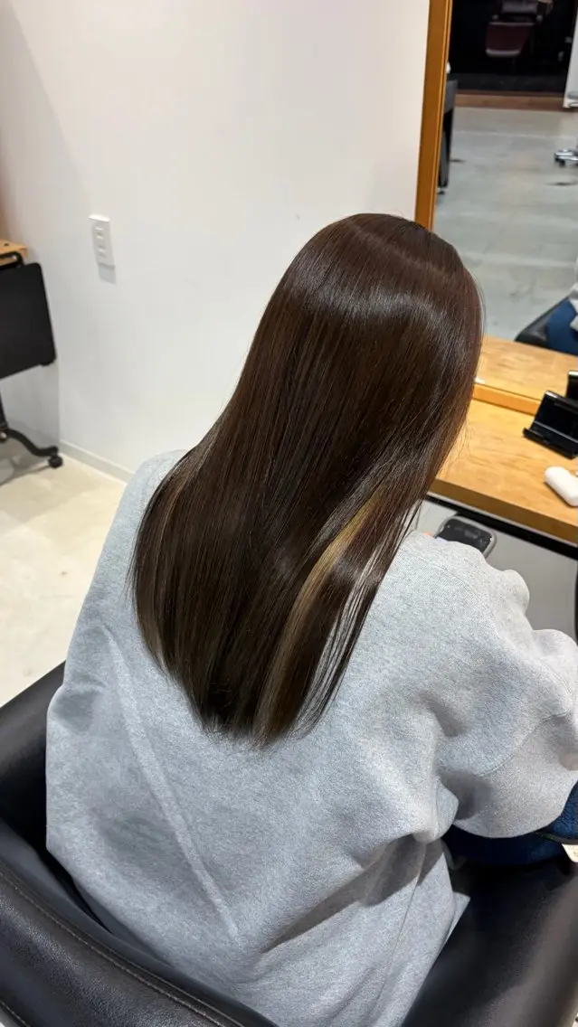 ロング カラー インナーカラー ヘアカラー ここね/透明感 カラー/ナチュラルのヘアスタイル