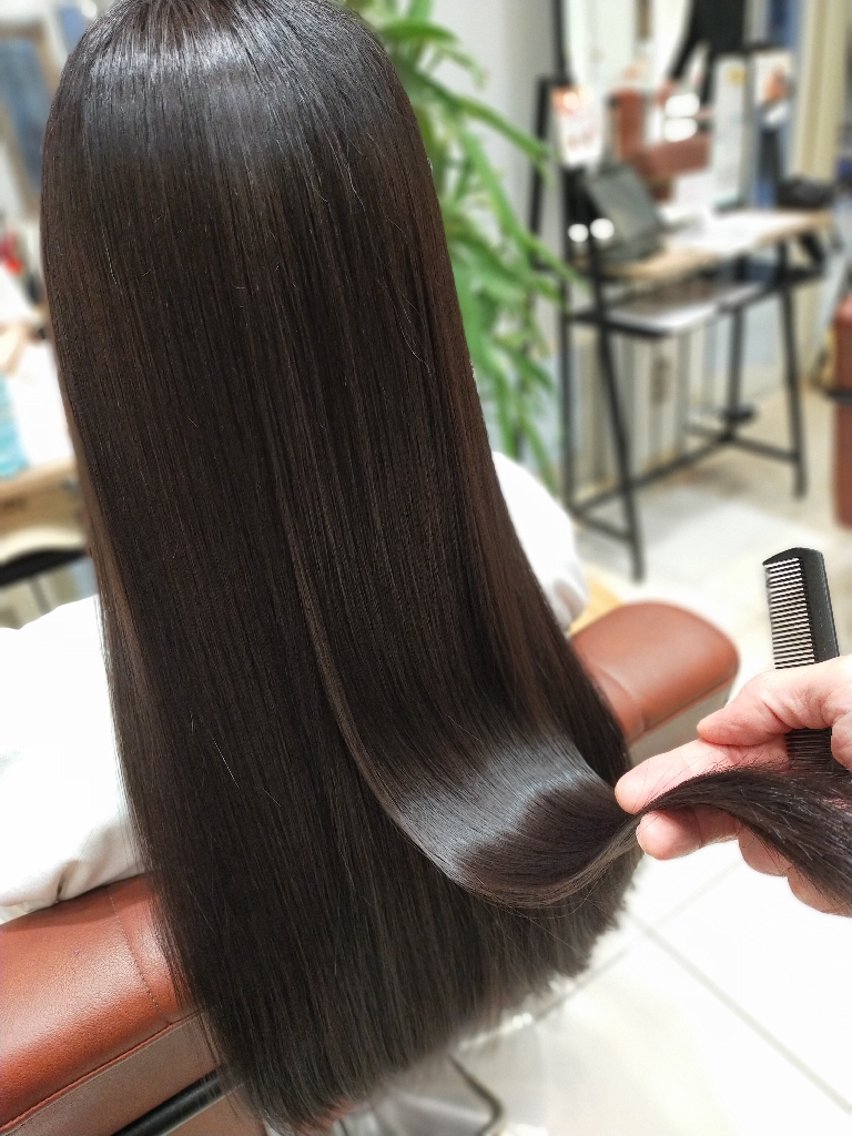 ロング カット 縮毛矯正 トリートメント ひたちなか/髪質改善 /大森ヒデトのヘアスタイル