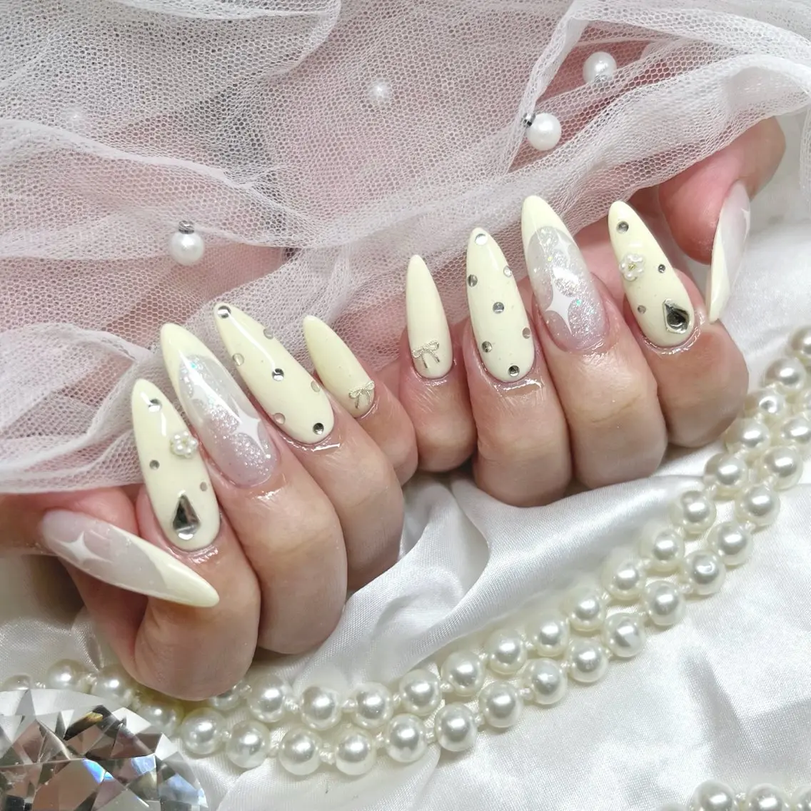ロング ハンドネイル Ange Nailistのネイルデザイン