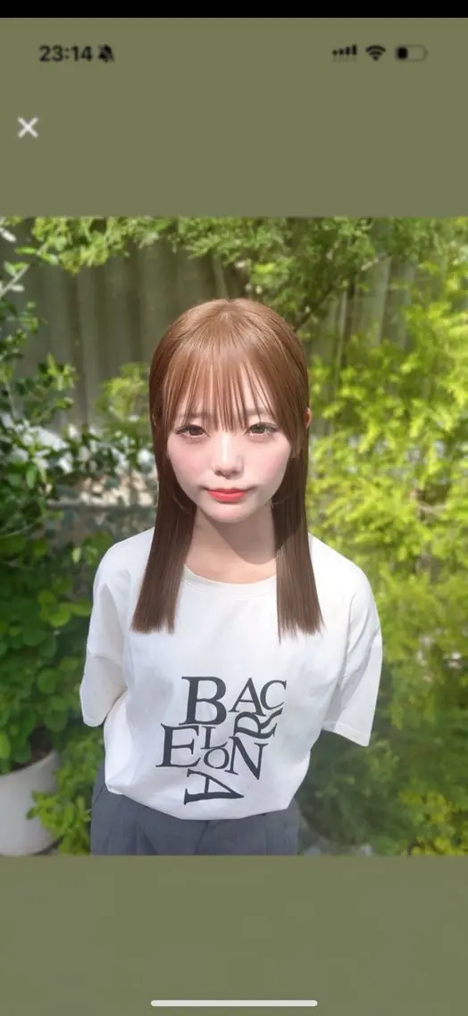 ミディアム ヘアカラー merc.🧸🫧 平山莉子のヘアスタイル