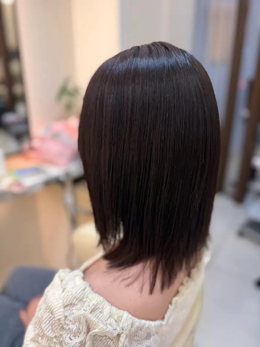 セミロング 縮毛矯正 小峰 晟悟のヘアスタイル