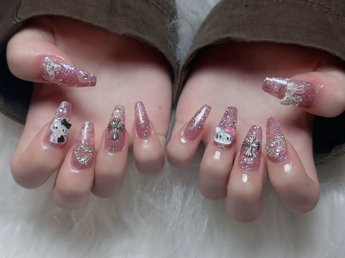 ネイル フラッシュネイル ピンク ハンドネイル Aimee Nail Studioのネイルデザイン
