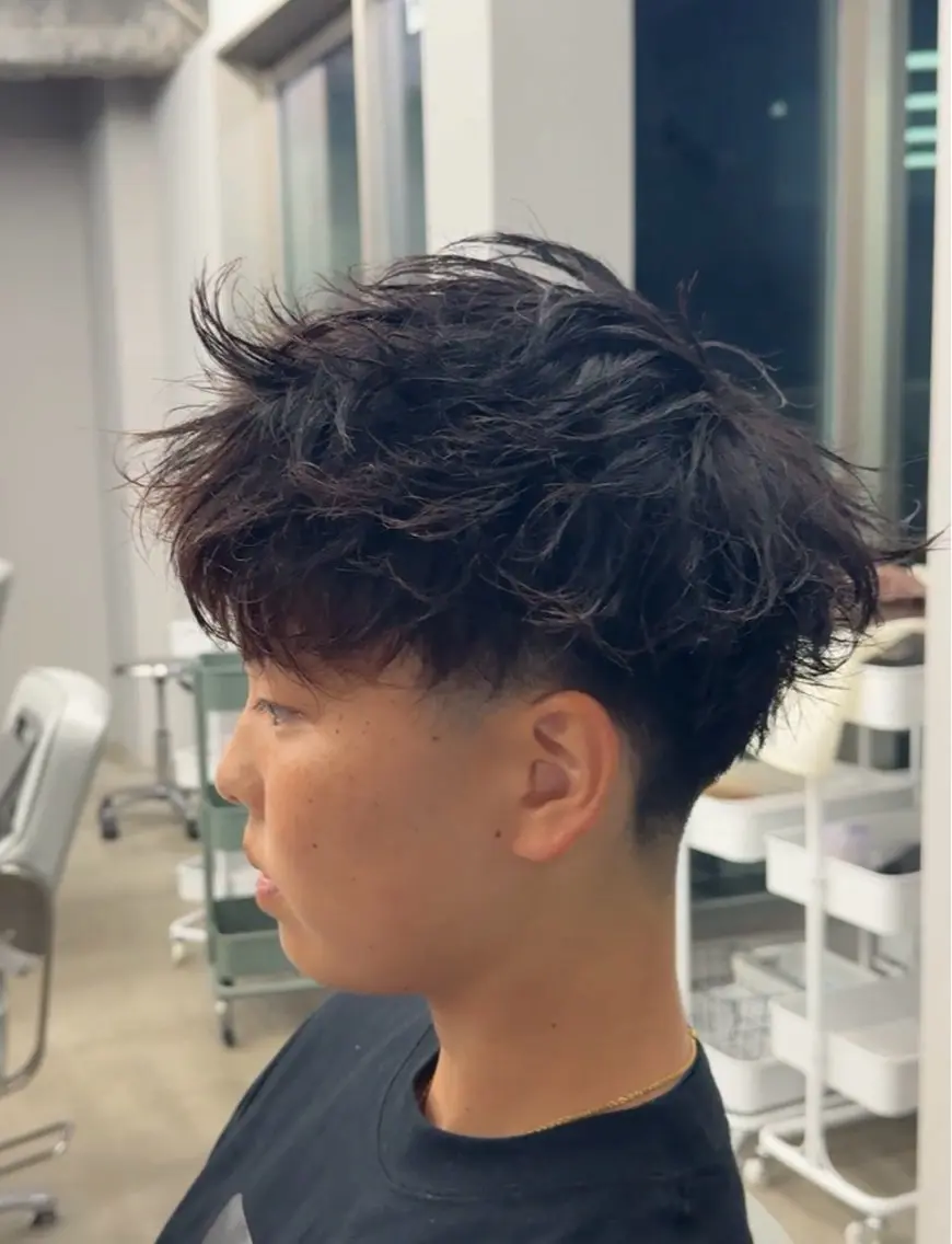 ショート パーマ メンズ カット パーマ 博多メンズパーマ特化 ベップハルキのヘアスタイル