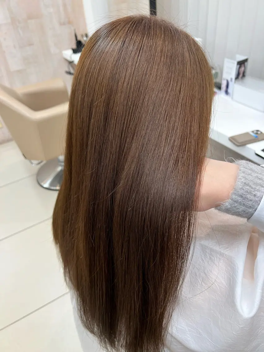 ロング カラー ブリーチ ブリーチなしカラー ヘアカラー 髪質改善／透明感 NAKAIEのヘアスタイル