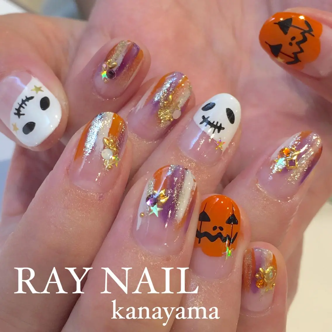 ネイル ハロウィン Arowa 伊田のネイルデザイン