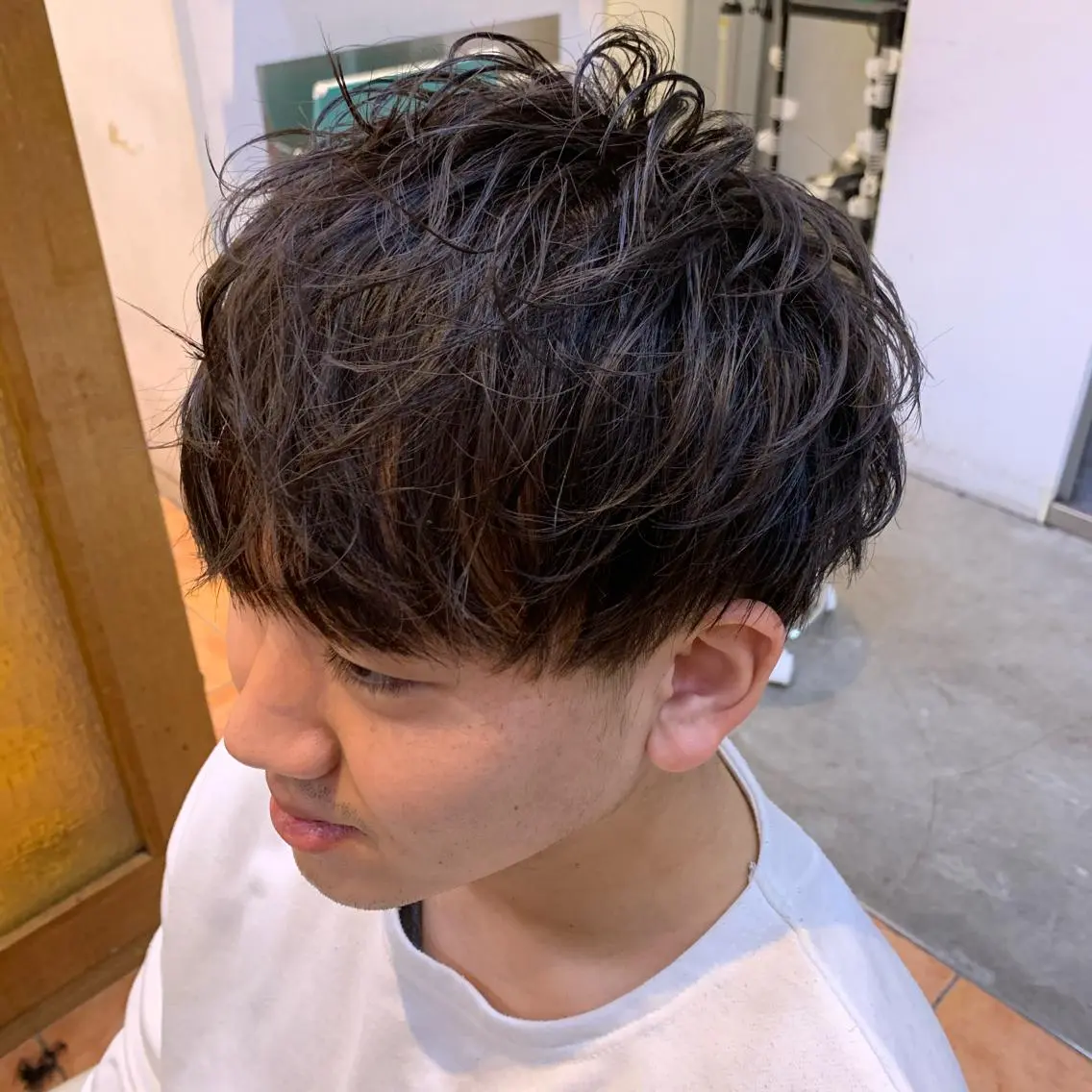 ショート メンズ マッシュ カット ヘアカラー トリートメント メンズ/韓国レイヤー /透明感カラー那須野のヘアスタイル