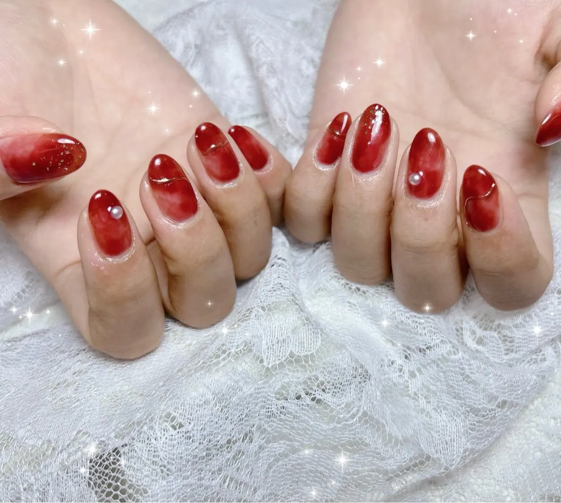 ネイル アートネイル ミラーネイル ニュアンスネイル ハンドネイル FLARE NAIL フレアネイルのネイルデザイン